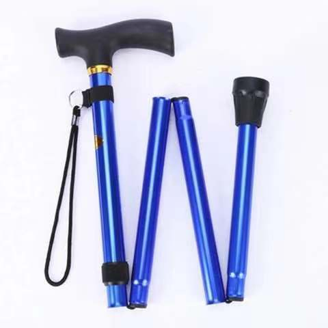 Lightweight Foldable Aluminium Alloy outdoor Walking Stick/Cane for Elderly/Blind/Mountain-Climbing People