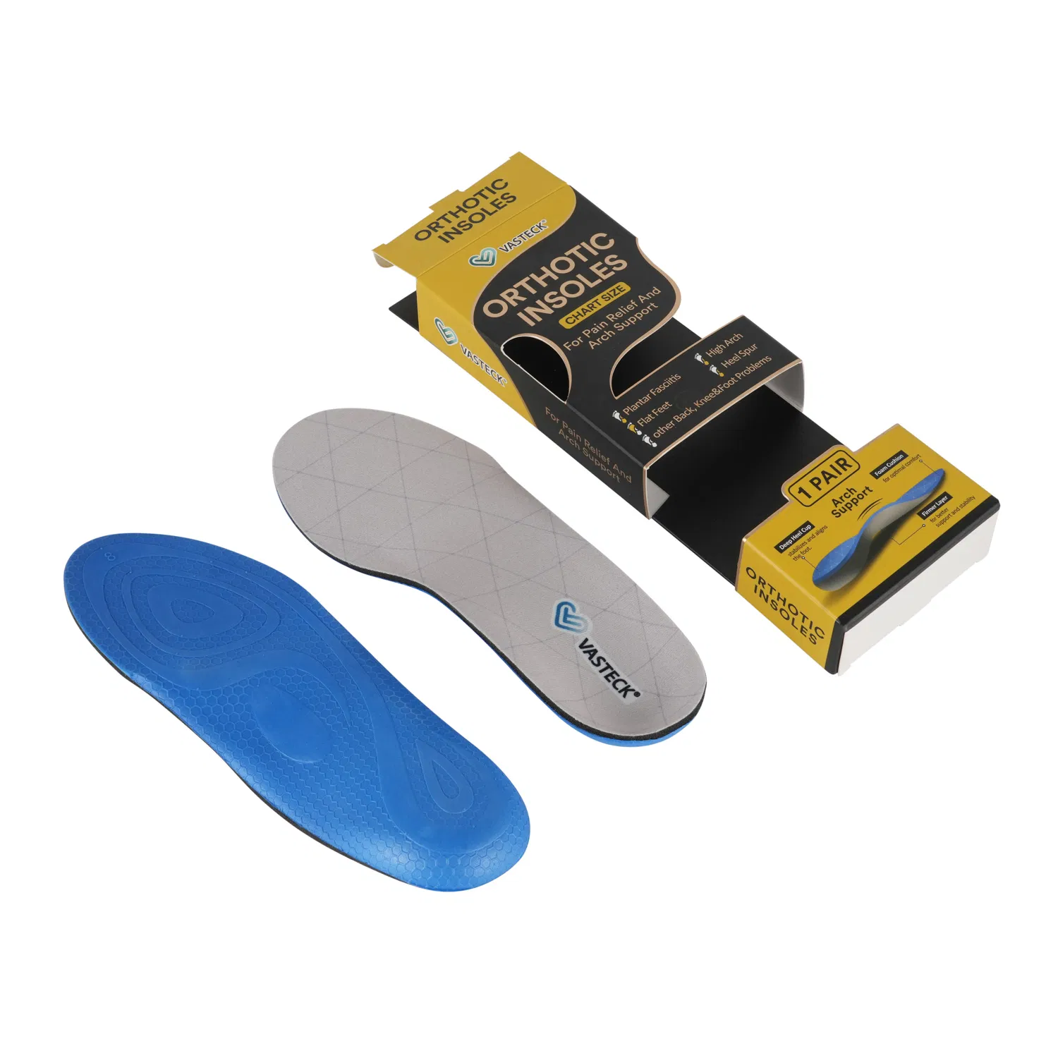 Custom EVA Foam Orthotic Arch Support Sports Comfort Insoles