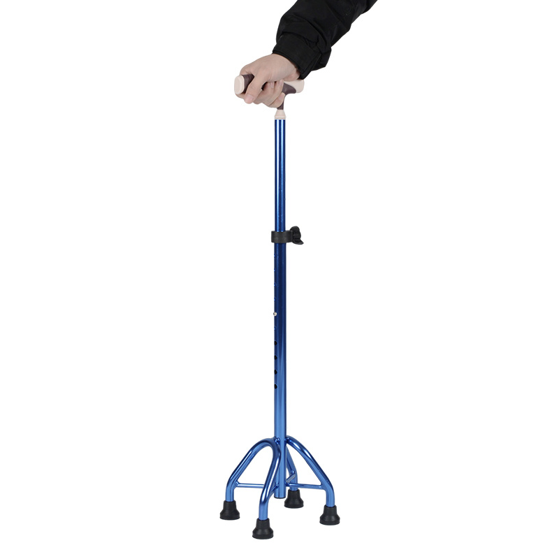 Dinglian Dl-5041 Four-Legged Cane Crutch Lightweight Aluminum Walking Stick Non-Slip Medical Walking Aid