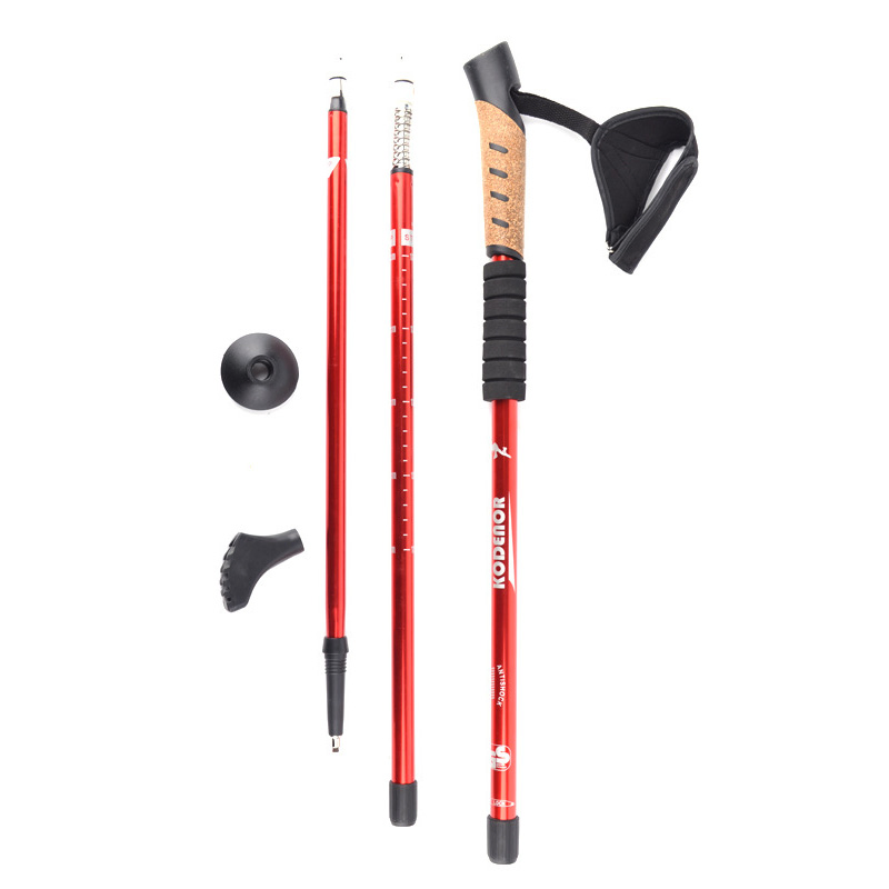 Hot Sale Trekking Pole Adjustable Anti Shock Hikjing Pole Strong &amp; Lightweight Aluminum Walking Poles