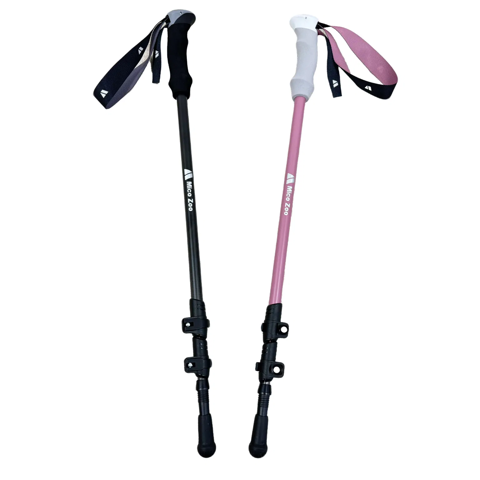 Custom Design Foldable Walking Sticks Portable Carbon Fiber Climbing Trekking Telescopic Poles