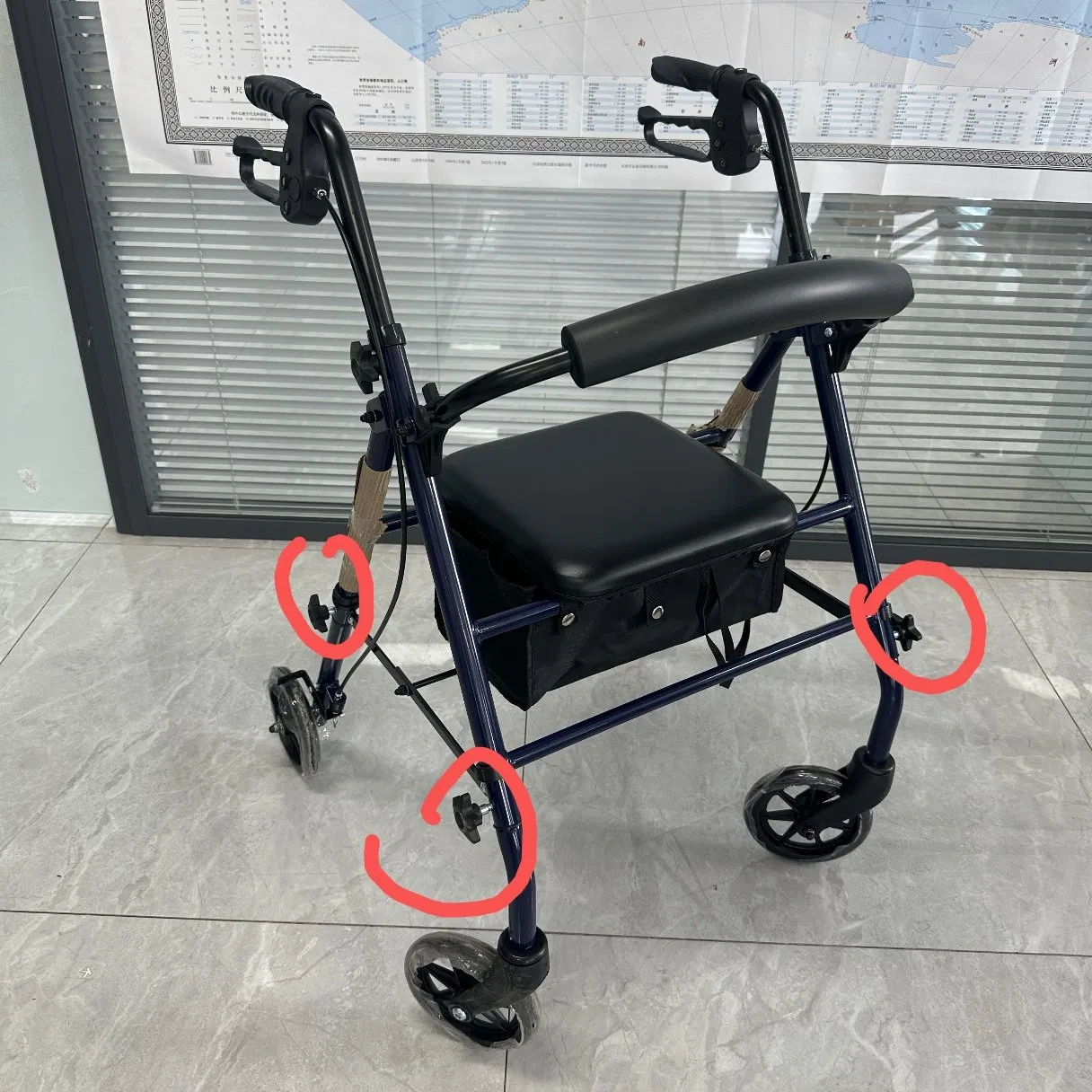 Lightweight Aluminum Walking Aid Rollator Walker for Enhanced Mobility