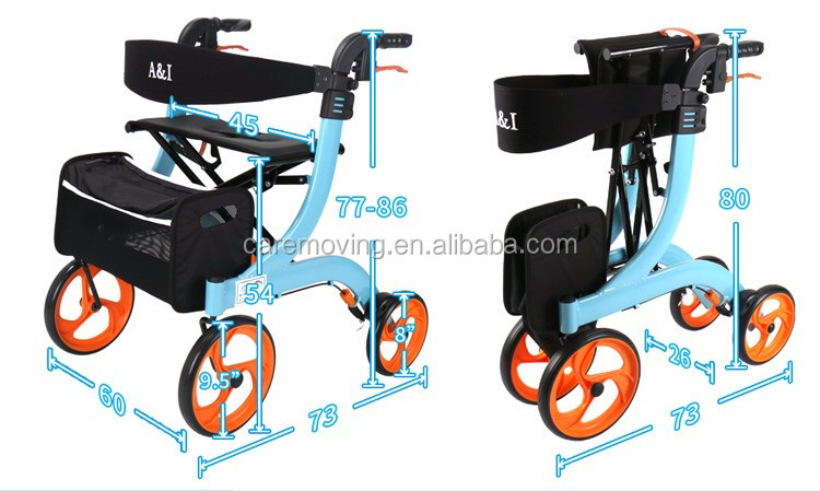 Premium Aluminum Alloy Foldable Walking Aid for Adults, 110 Kg Load
