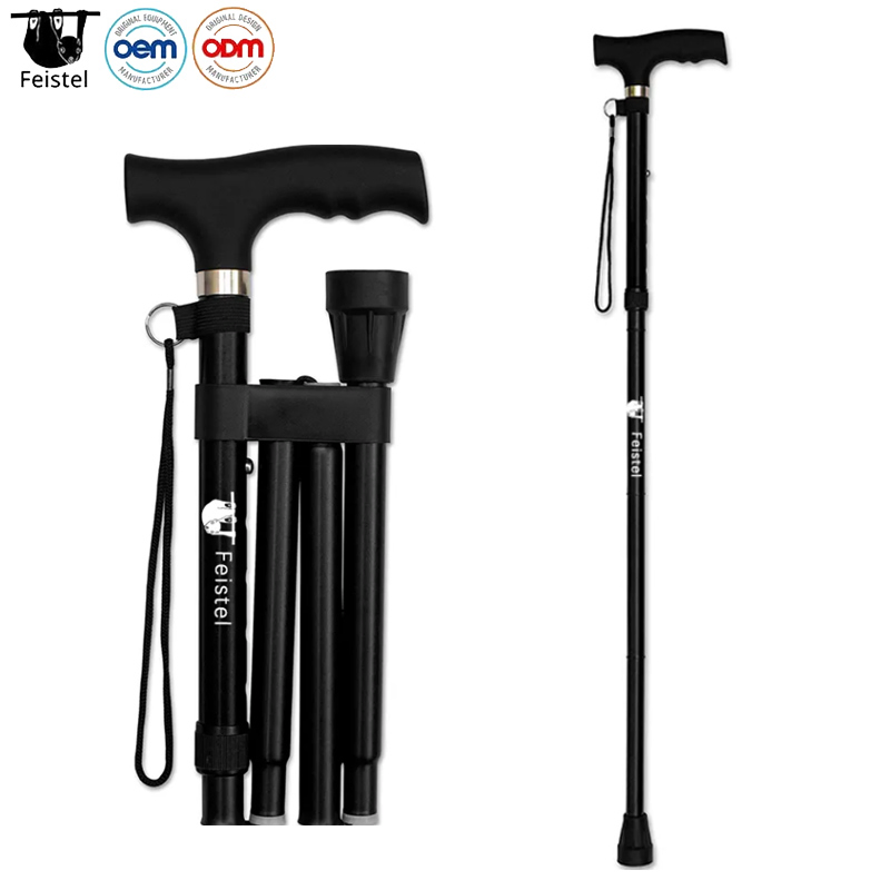 Feistel Folding Cane - Foldable Walking Cane with Adjustable Height - Collapsible and Lightweight