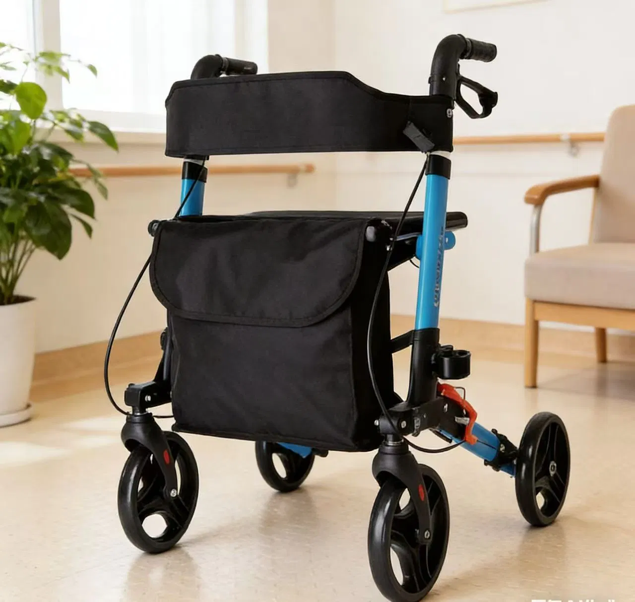 Seniors' Favorite: Heavy Duty 8-Inch Wheel Rollator Walker