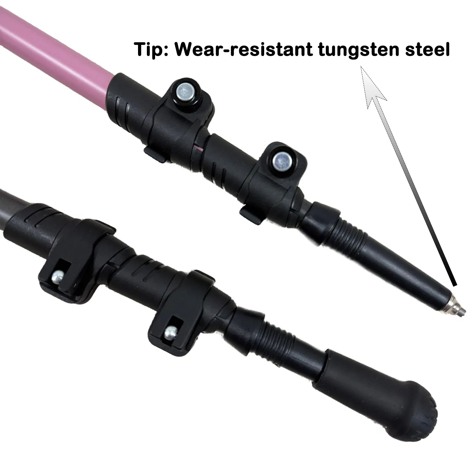 Custom Design Foldable Walking Sticks Portable Carbon Fiber Climbing Trekking Telescopic Poles