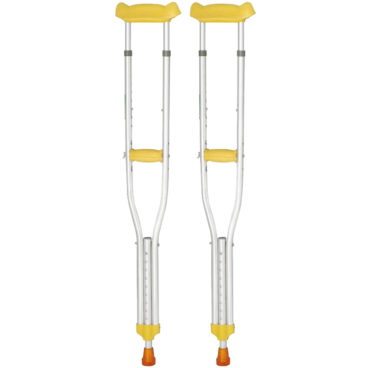 Medical Thickened Lightweight Aluminum Alloy 9 Gear Height Adjustable Armpit Crutches