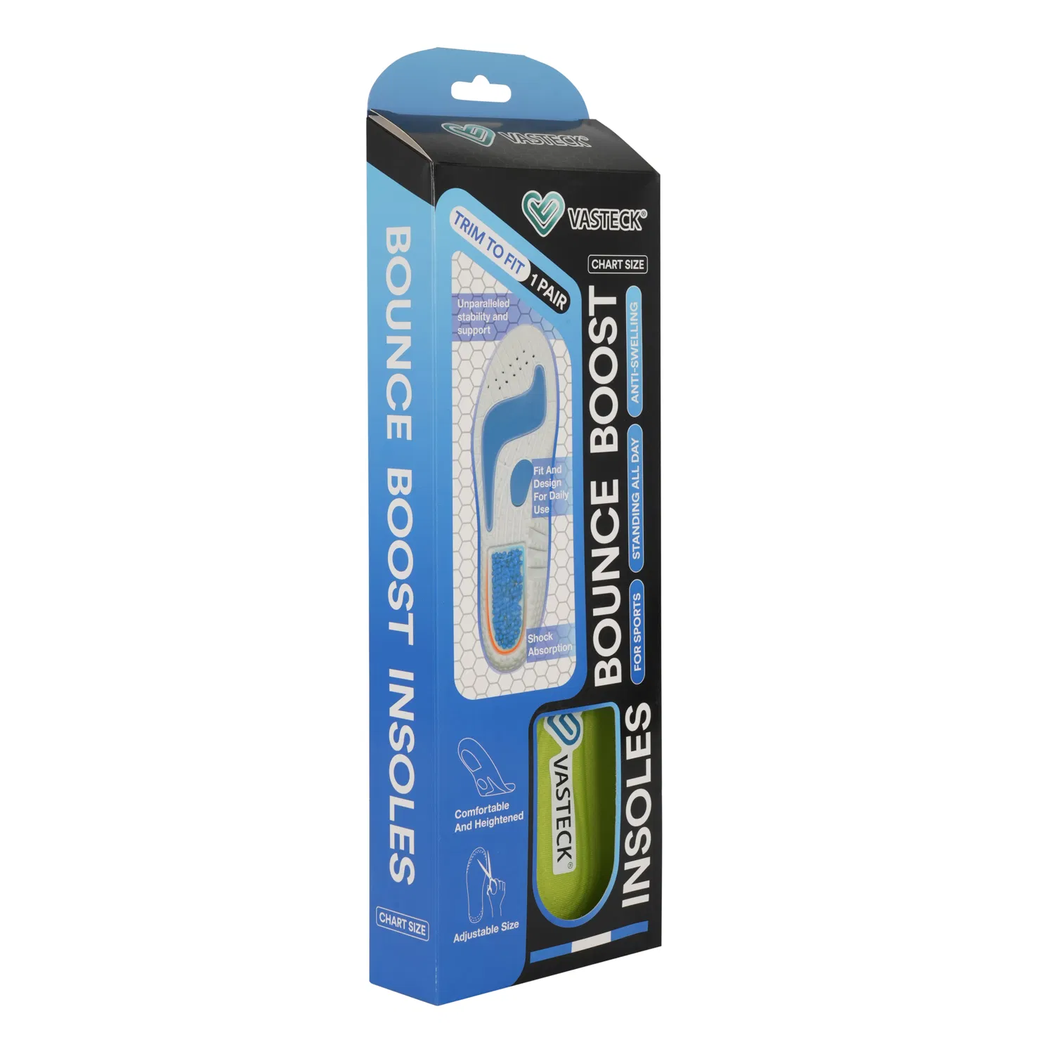 Custom High Elastic Shock Absorption Breathable Orthopedic Sport Shoe Insoles