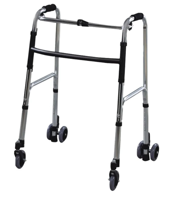 6-Wheel Walking Aid for Elderly Adults with Comfortable Seat