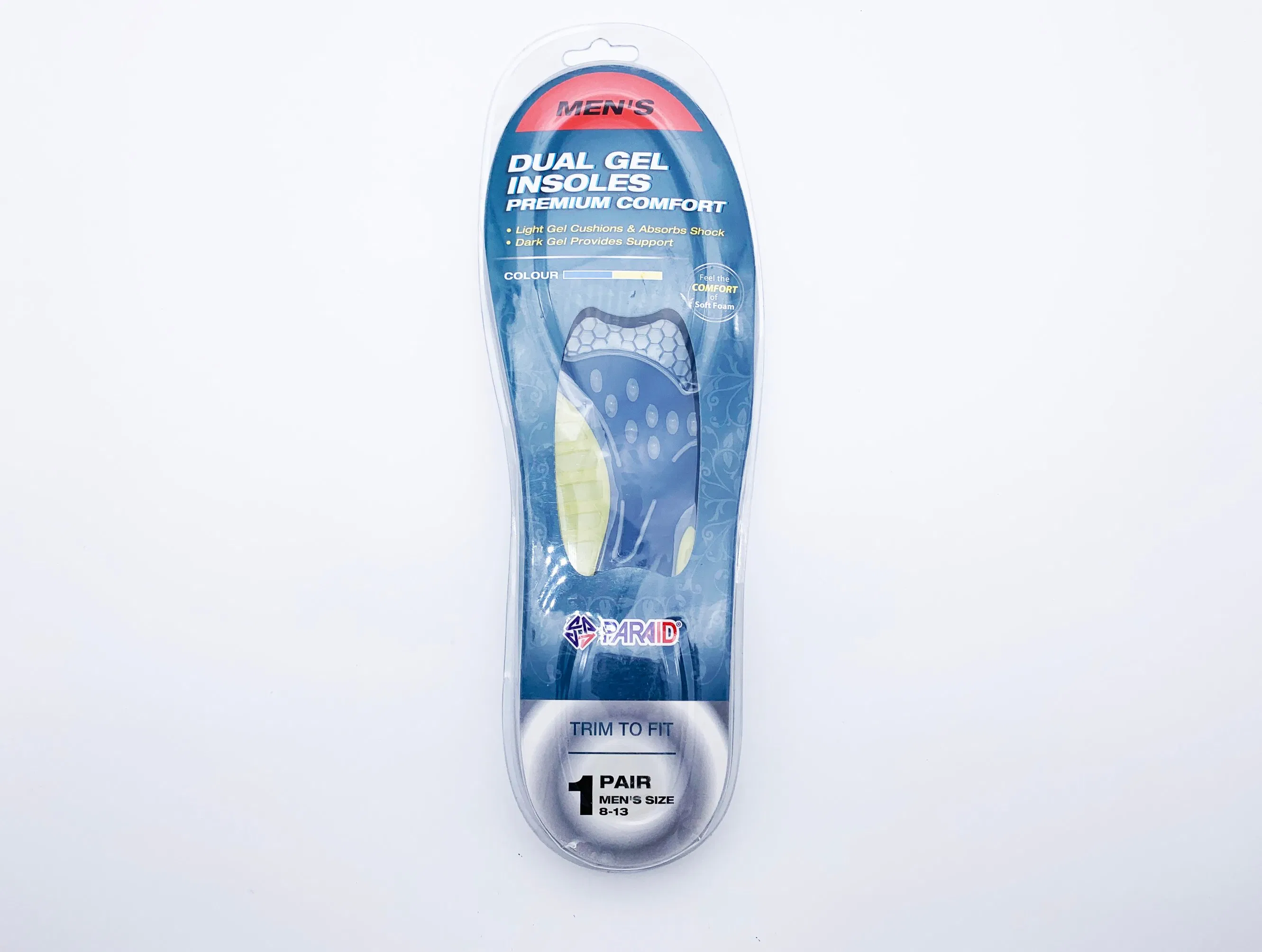 Foot Care Dual Gel Insoles Premium Comfort Absorption Shock