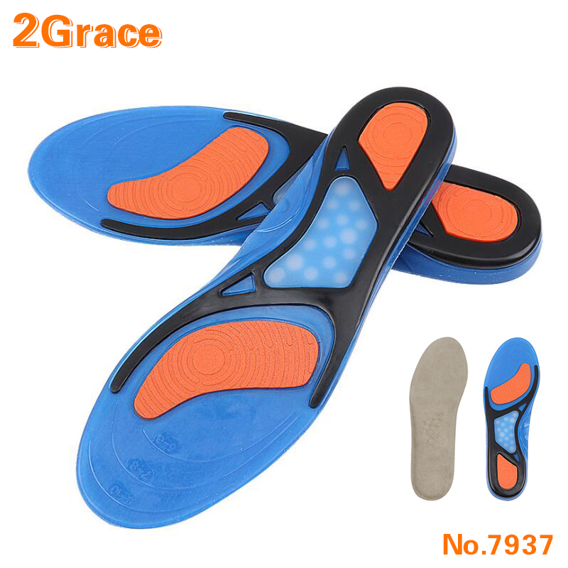 Soft Comfortable Arch Support Shock Absorption Gel Sport Massage Antislip Man and Women Silicon Insole