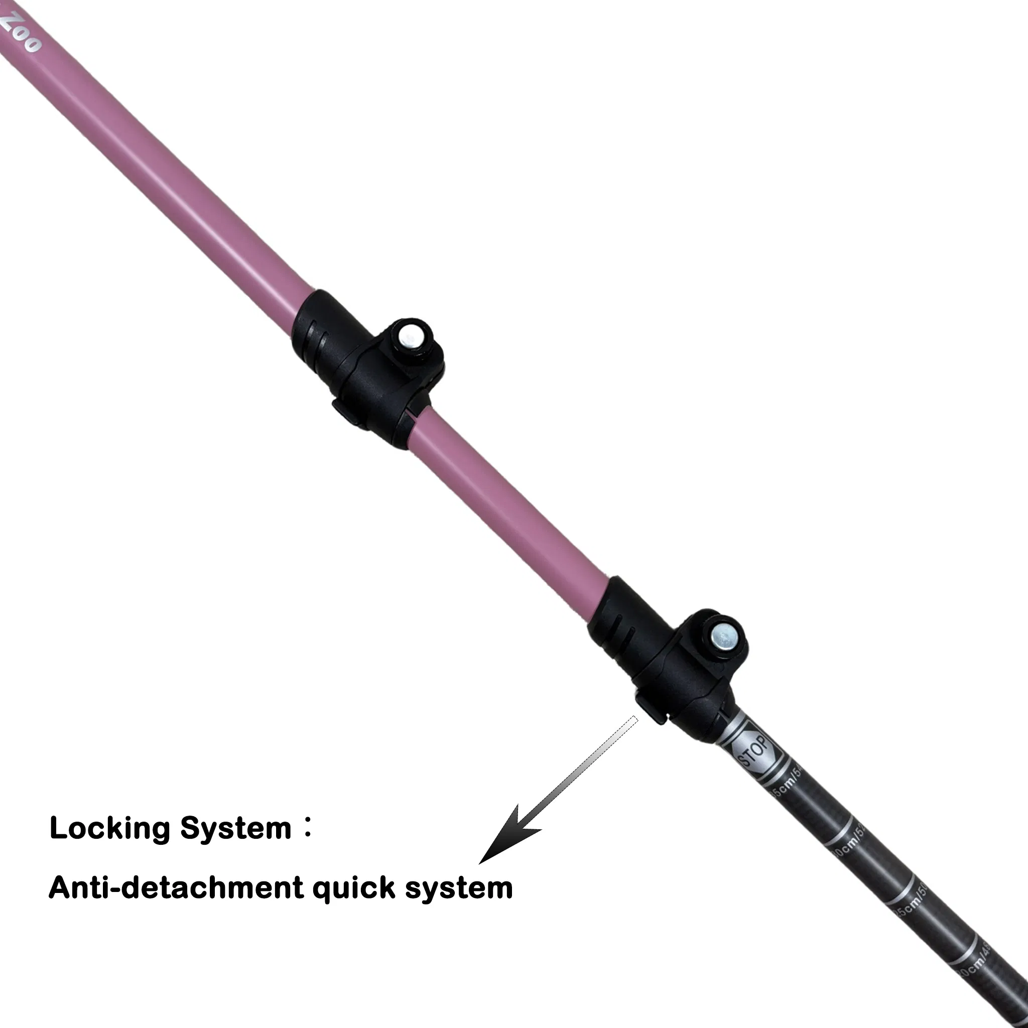 Custom Design Foldable Walking Sticks Portable Carbon Fiber Climbing Trekking Telescopic Poles