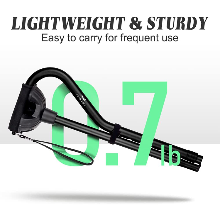 Kinggear Walking Cane for Man Woman Portable Walking Stick Folding Cane