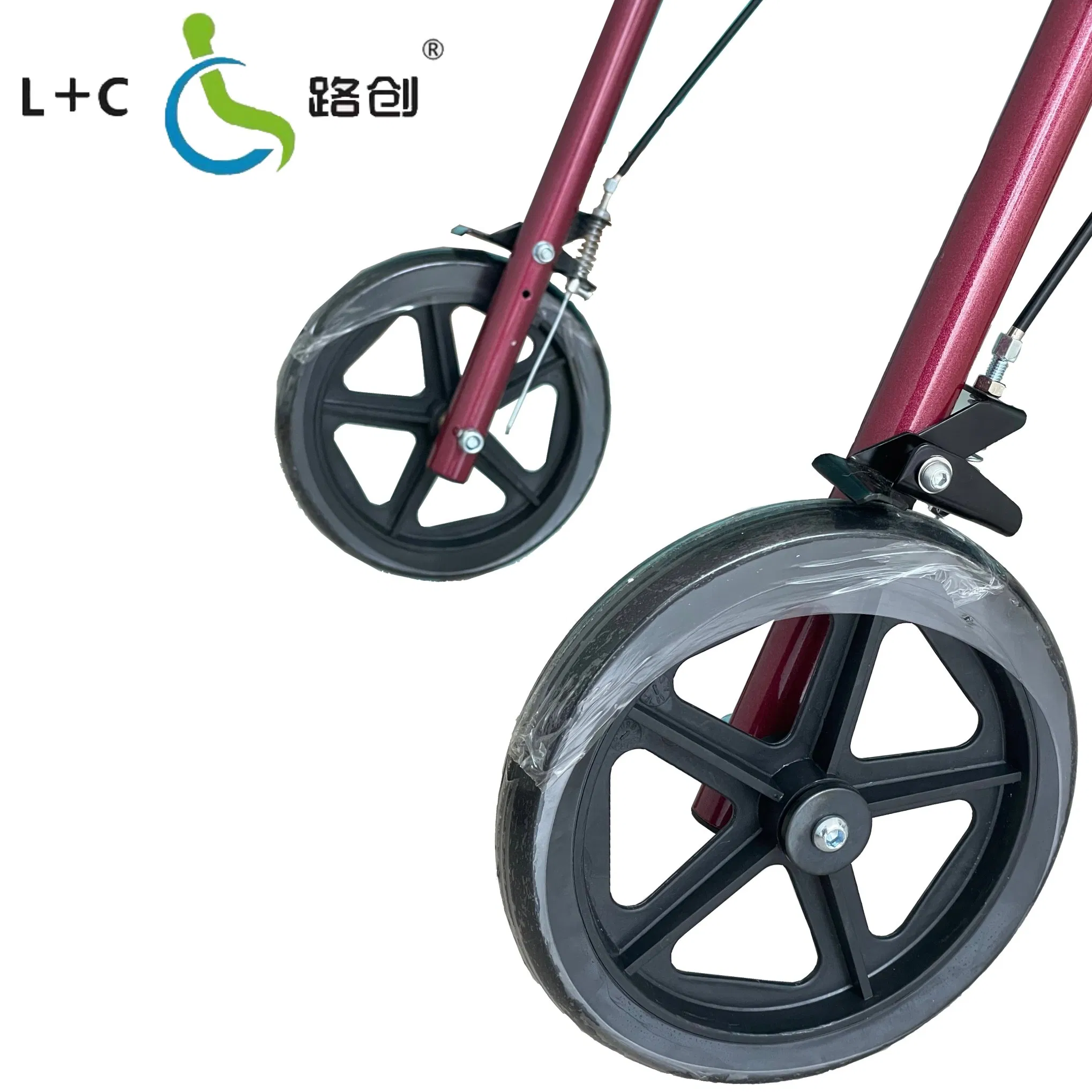 Wholesale Foldable Aluminum Walking Aid Rollator Walker with Seat