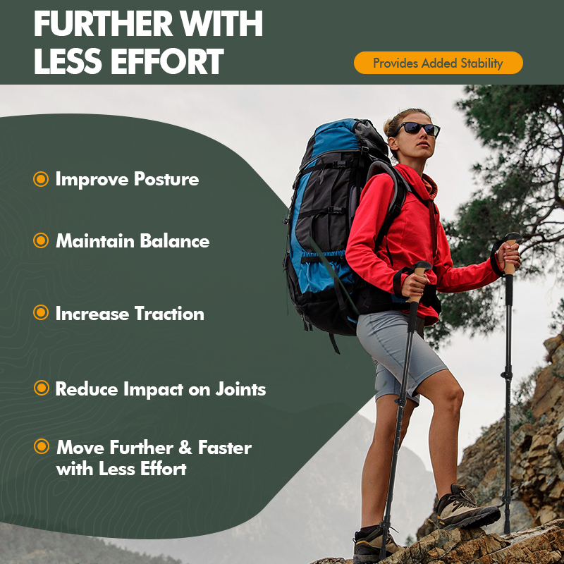 Outdoor Hiking Anti Shock Walking Sticks Telescopic Trekking Climbing Poles Ultralight Walking Canes