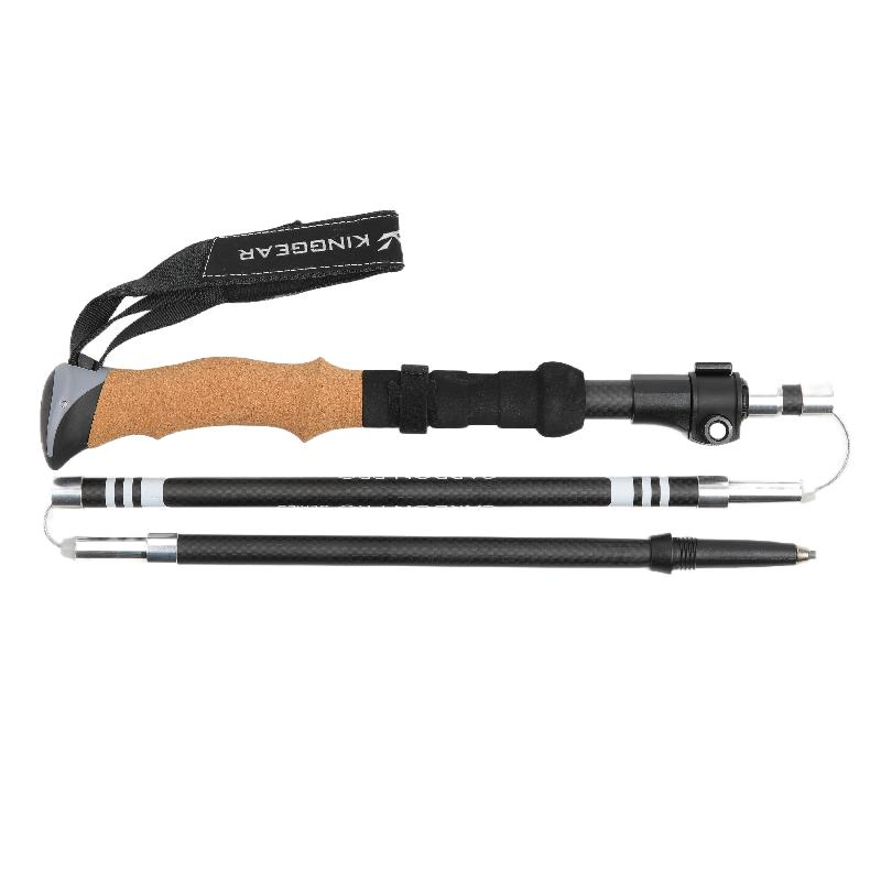 Trekking Poles Ultralight Carbon Fiber Alpenstock Folding Hiking Nordic Walking Stick