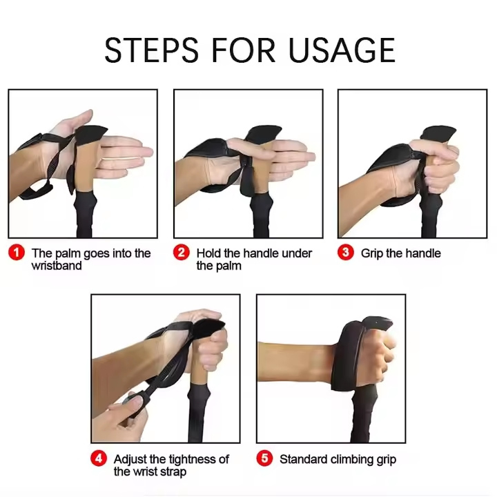 Outdoor Ultralight Mountain Walking Sticks Ultralightr Folding Aluminium 7075t6 Nordic Hiking Trekking Pole