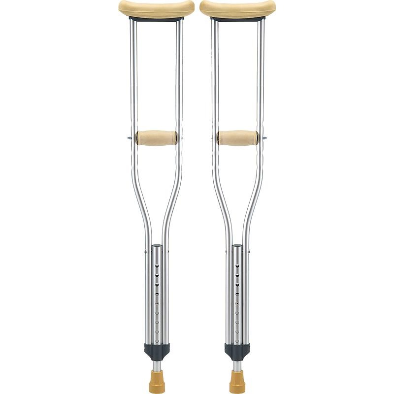 Lightweight Aluminum Underarm Elbow Crutches Adjustable Elderly Underarm Crutches Walking Aids for Disabled