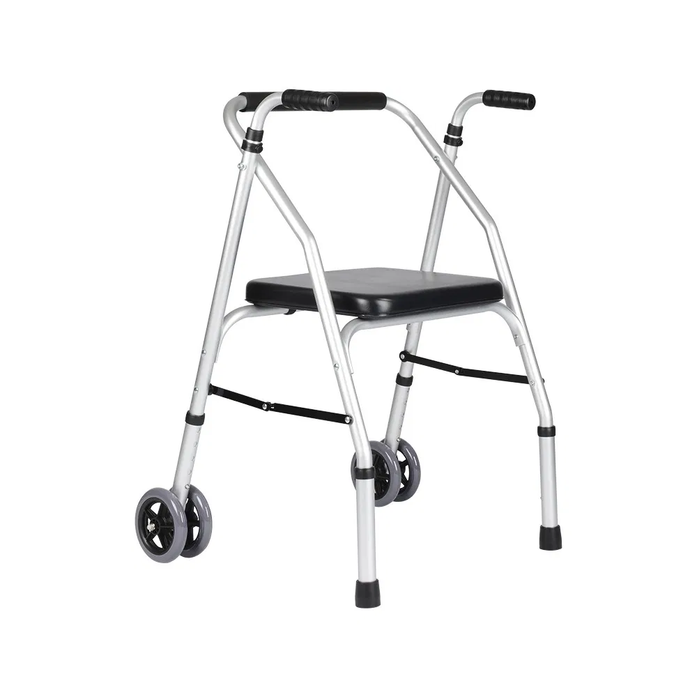 Dl-7011e Height Adjustable Heavy Duty Medical Aid for Disabled Seniors Mobility Walking Aluminum Rollator Walker