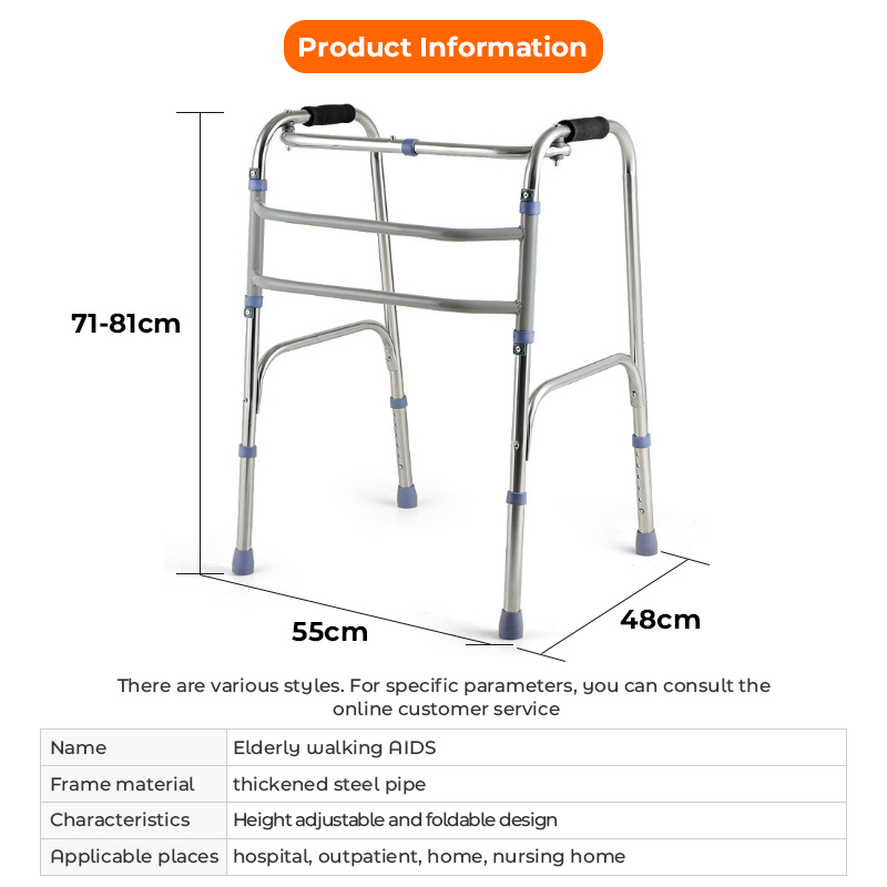 Standard Walker Carrying a Walking Aid