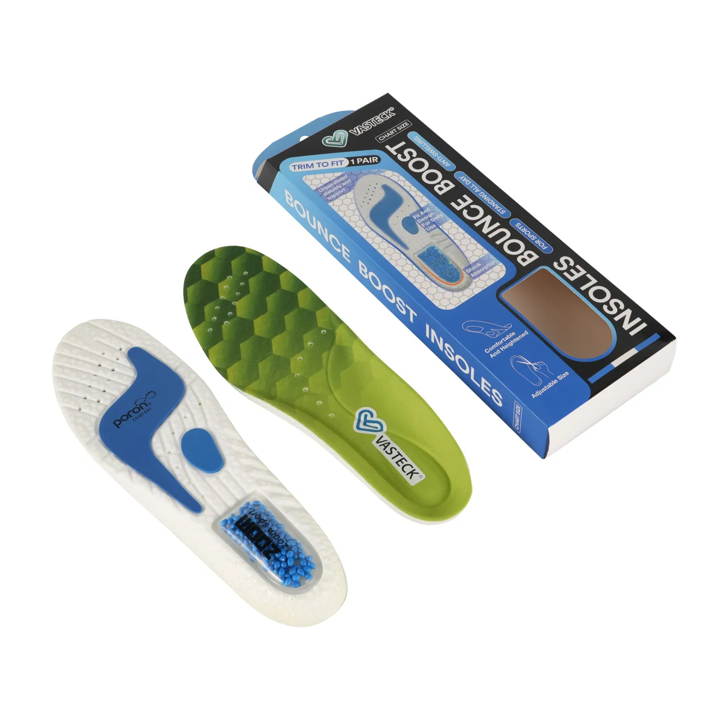Custom High Elastic Shock Absorption Breathable Orthopedic Sport Shoe Insoles