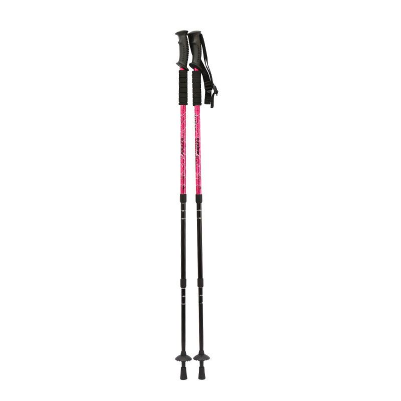 Adjustable Aluminum Hiking Pole Light Telescopic Nordic Style Walking Sticks Anti Shock Trekking Poles