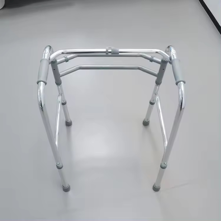 Mobility Aids Lightweight Four Wheel Folding Steel Rollator Walker Manual Walker