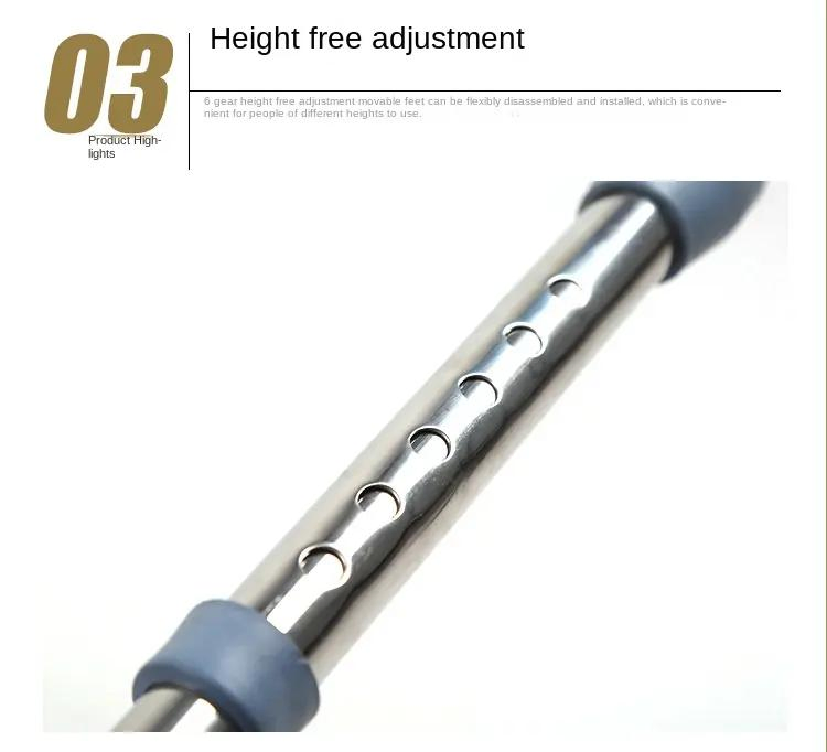 Medical Comfortable Adjustable Underarm Crutches Axillary Crutches Walking Stick Portable Armpit Crutches
