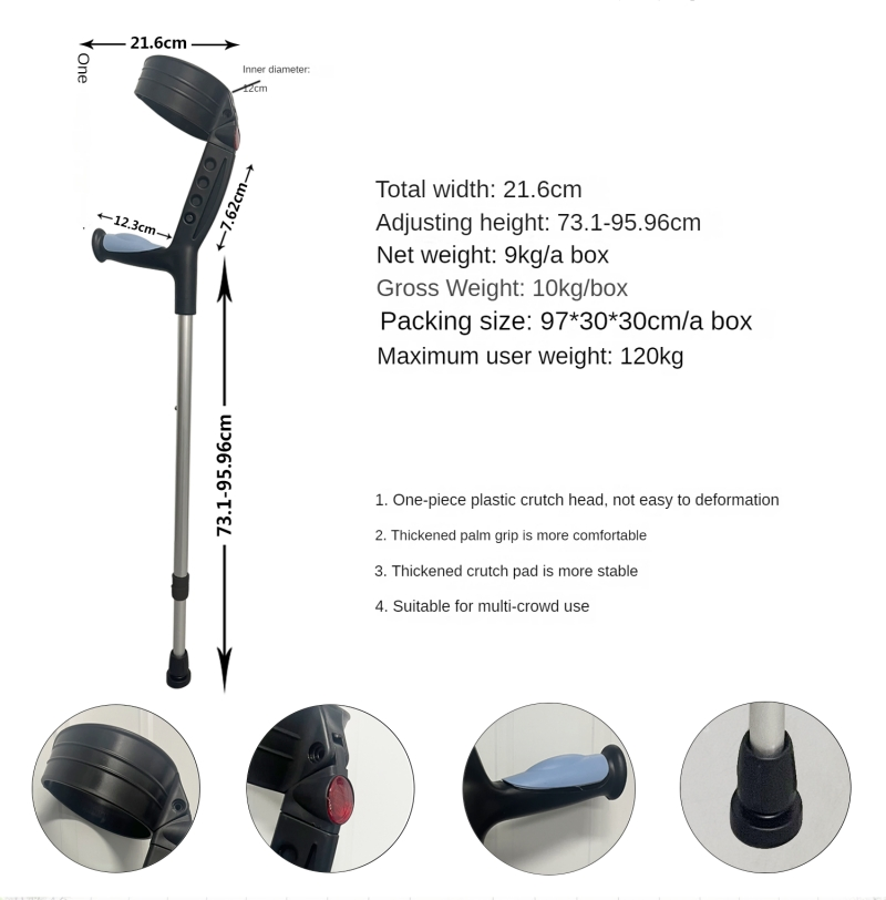European Style Forearm Crutches Widely Welcomed by Western Countries