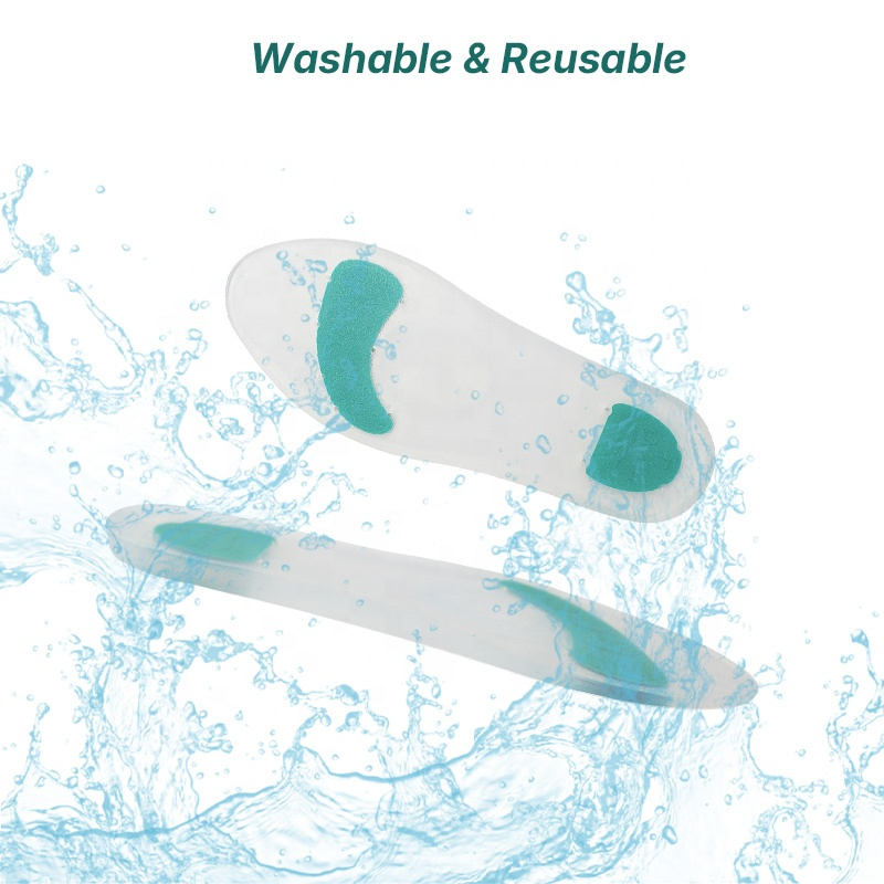 Full Pad Heel Anti-Pain Plantar Fasciitis Sports Shock Absorption Soft Silicone Insole