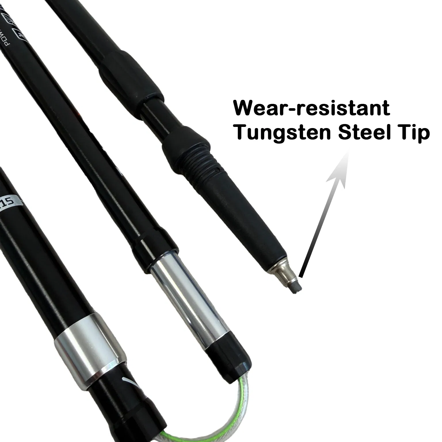 Tungsten Steel Tip Hiking Sticks Ultra-Light Telescopic Folding Non-Slip Adjustable Trekking Pole