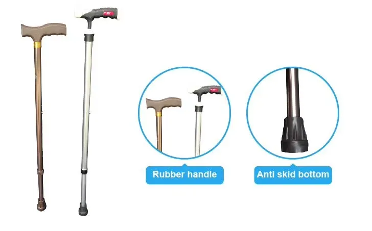 Aluminum medical walking stick