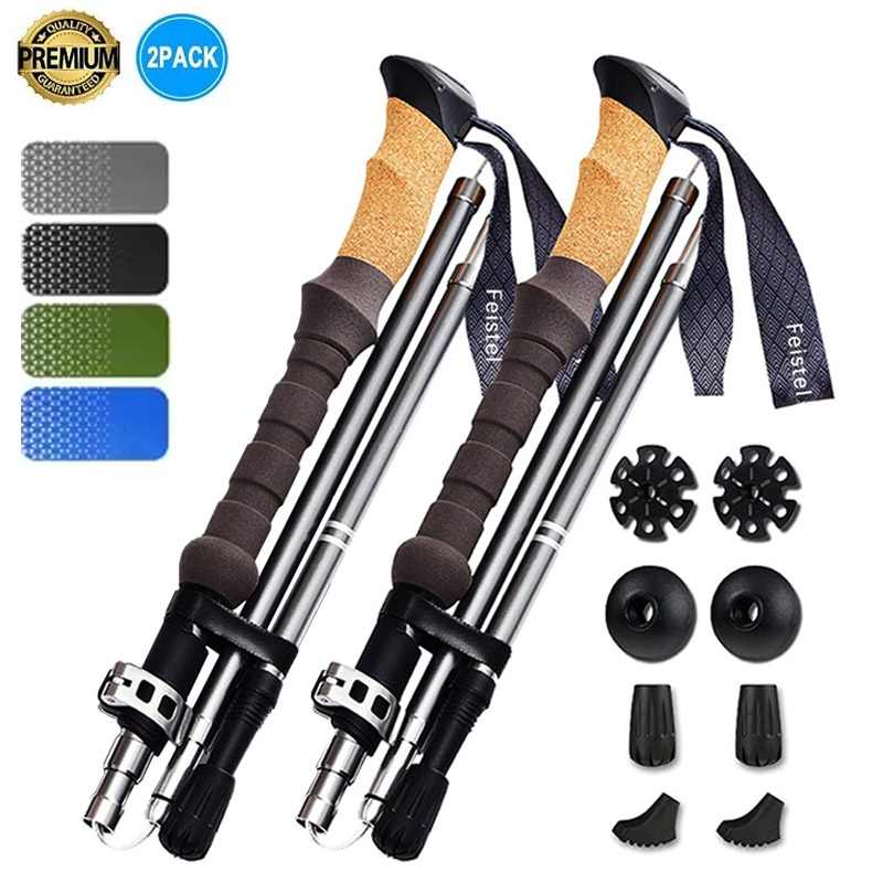 Outdoor Mountain Ultralight Quick Lock Carbon 7075 Aluminum Hiking Folding Trekking Poles