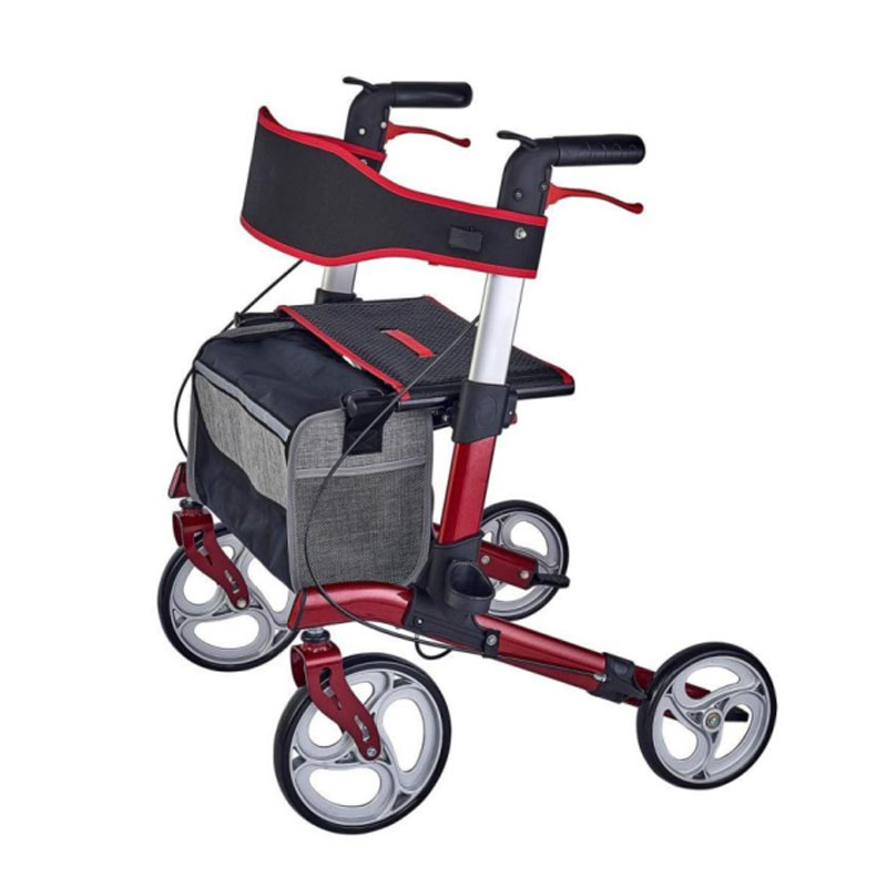 Adjust Handle Height Senior Outdoor Rollator Heavy Duty Walking Aid Cart