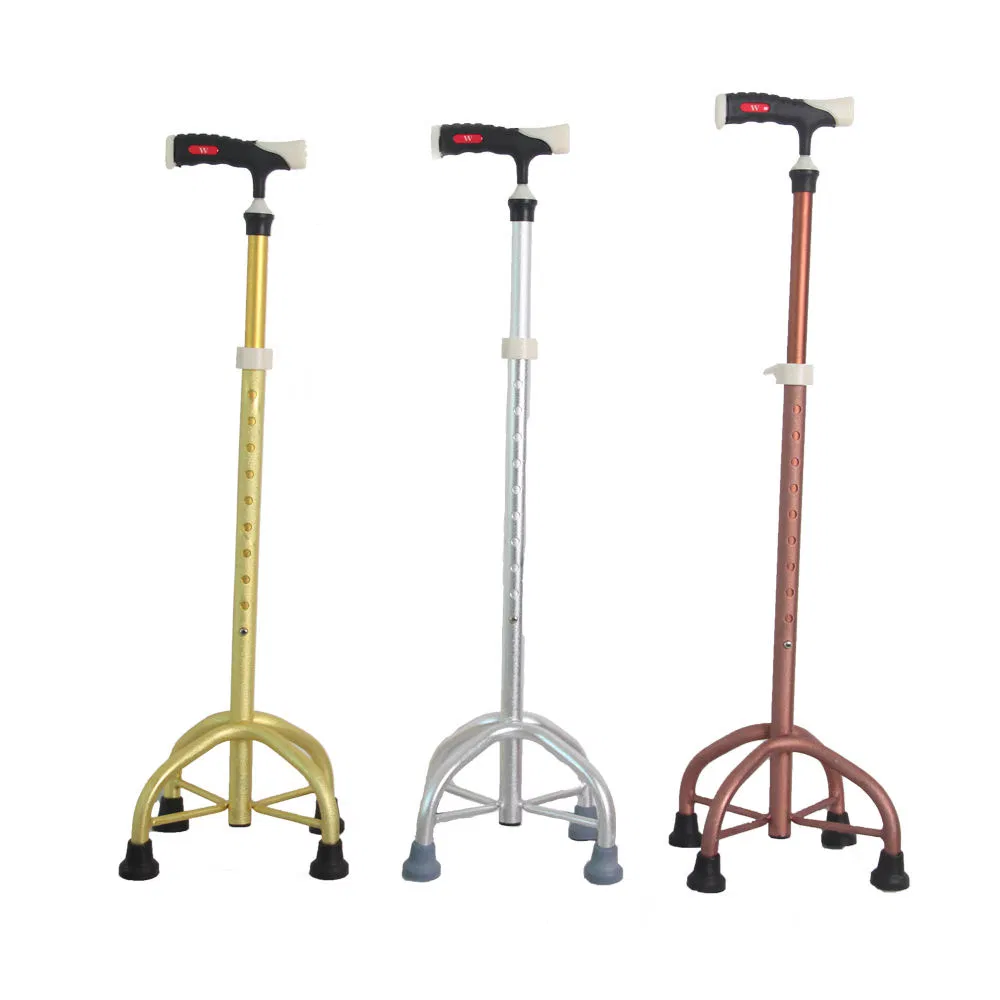 Best Stability Straight Grip Handle Walking Sticks 4-Legs Walker Sticks Disabled Standing up and Walking