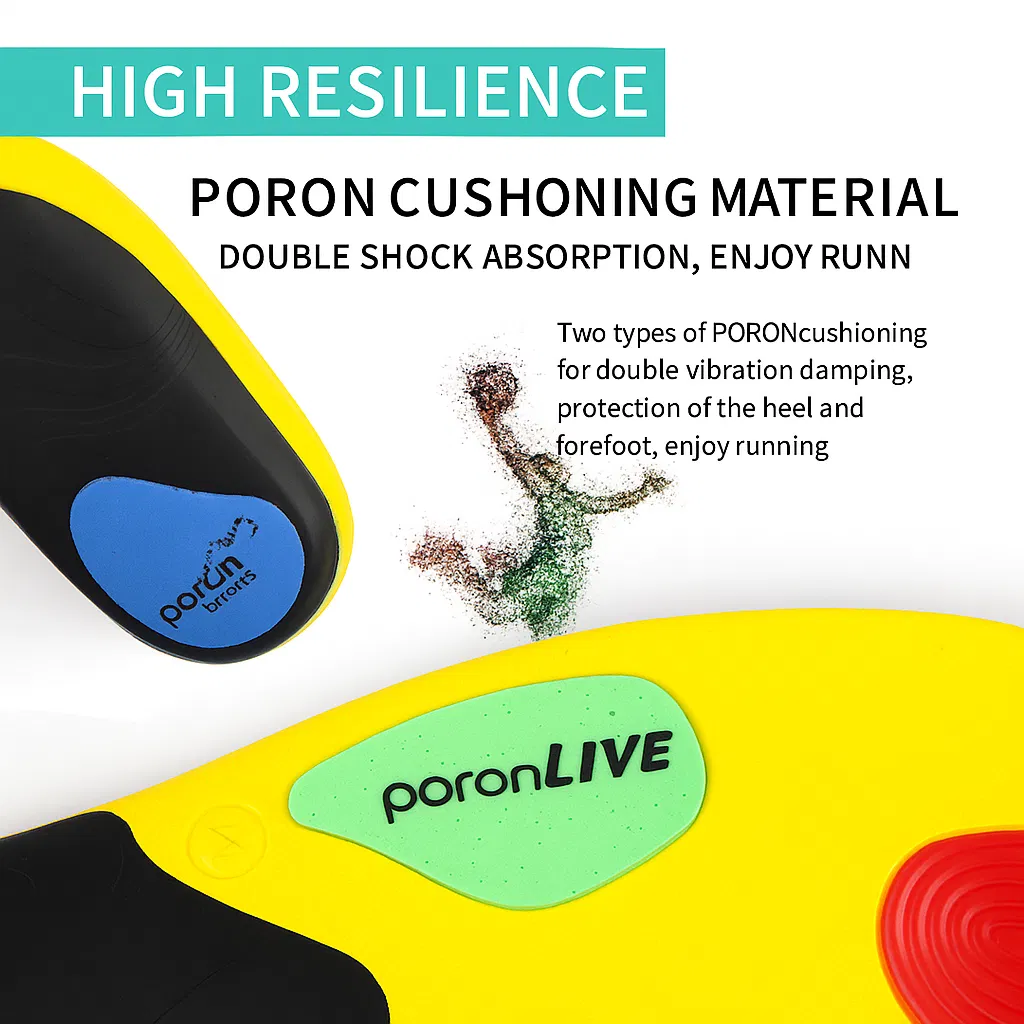 Custom Poron Sports &amp; Comfort Insoles Arch Support Flat Feet Shoes Insert Orthotics