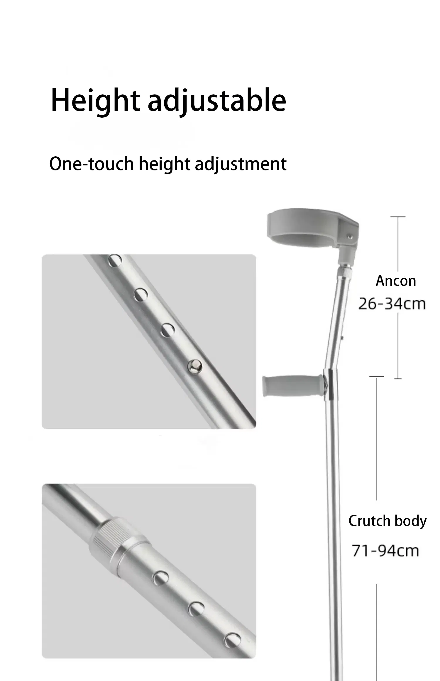 Forearm Elbow Crutches Detail
