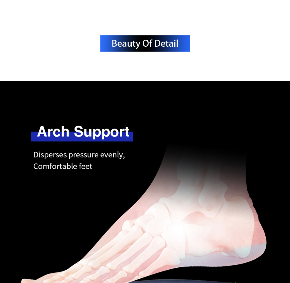 Orthopedic Silicone Shock Absorption Insoles with Soft Blue Dots Toe Pad Sports