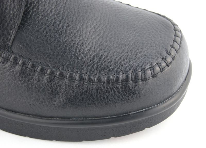 Men's Wide Diabetic Shoe Extra Depth Biomechanics Insole Flat Foot Leather Shoes