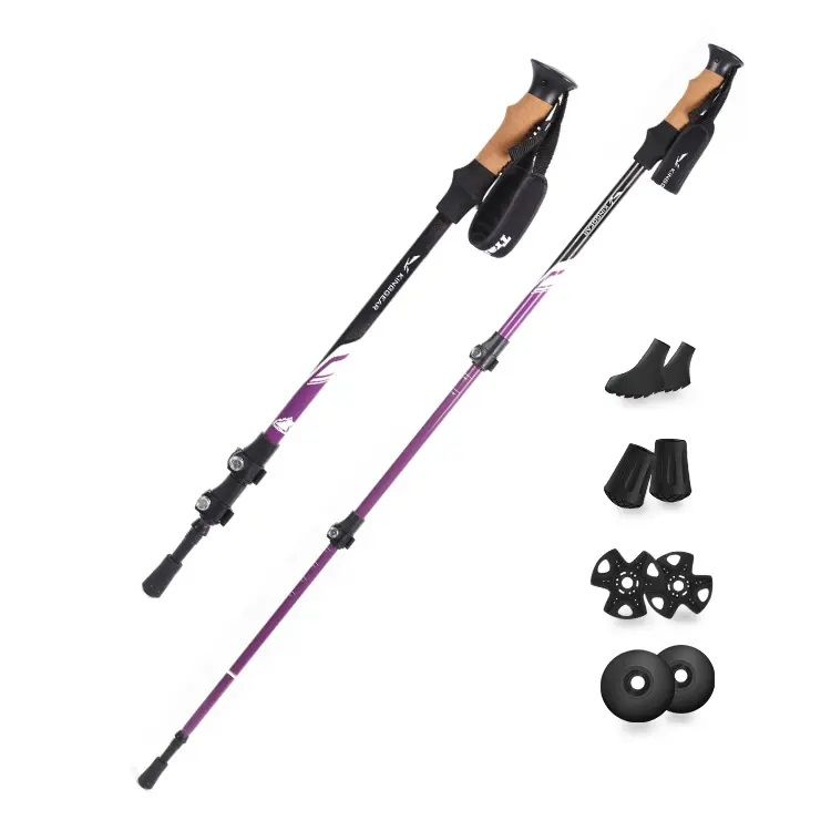 Hiking Stick Telescopic Trekking Poles Multi-Functional Folding Walking Sticks