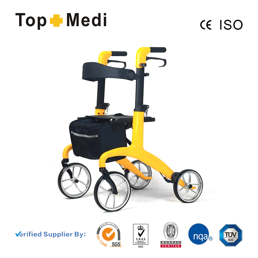 4 Wheel Folding Rollator Walker with Seat for Disability Elderly