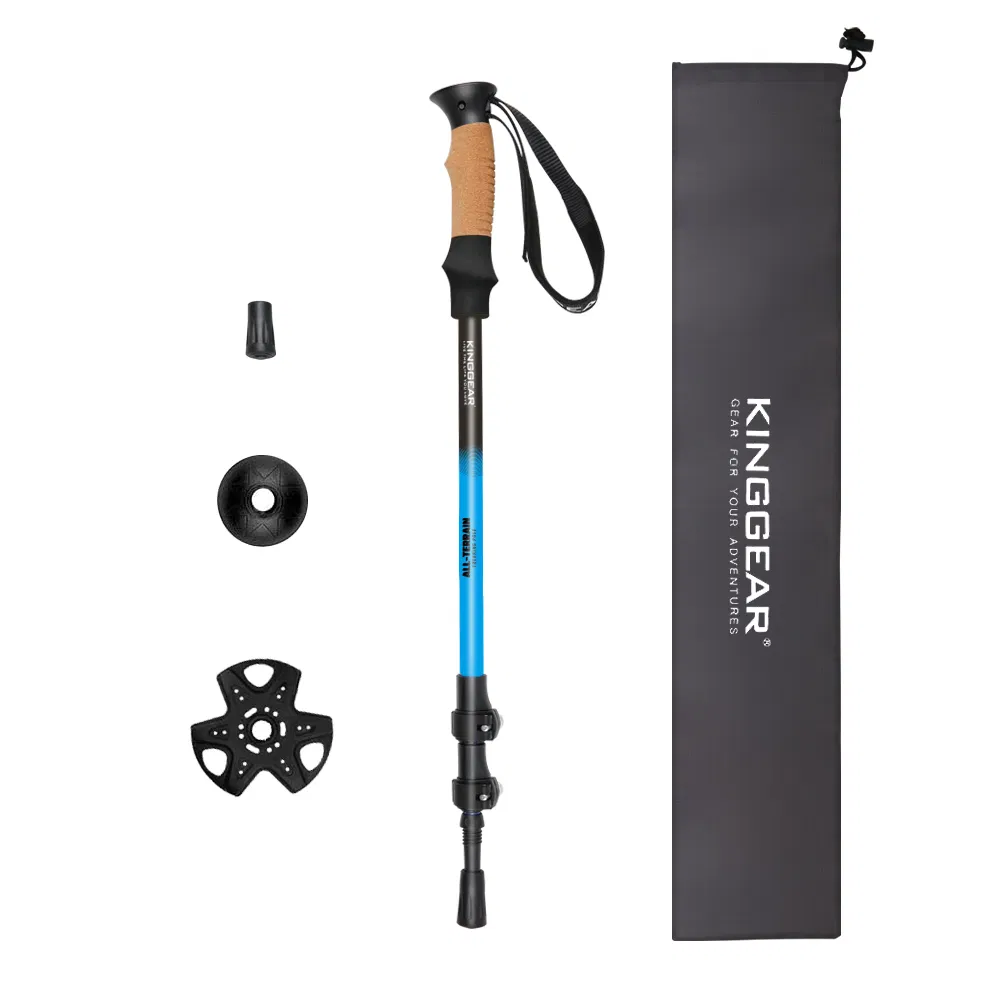 Kinggear Ultra Strong Collapsible Lightweight Quick Lockingtrekking Walking and Hiking Poles