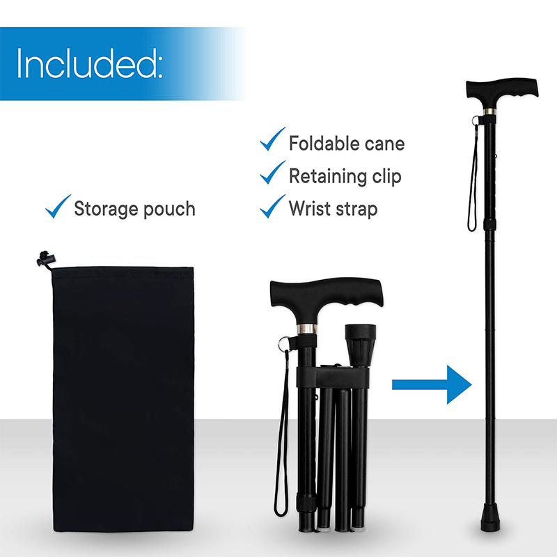 Feistel Folding Cane - Foldable Walking Cane with Adjustable Height - Collapsible and Lightweight
