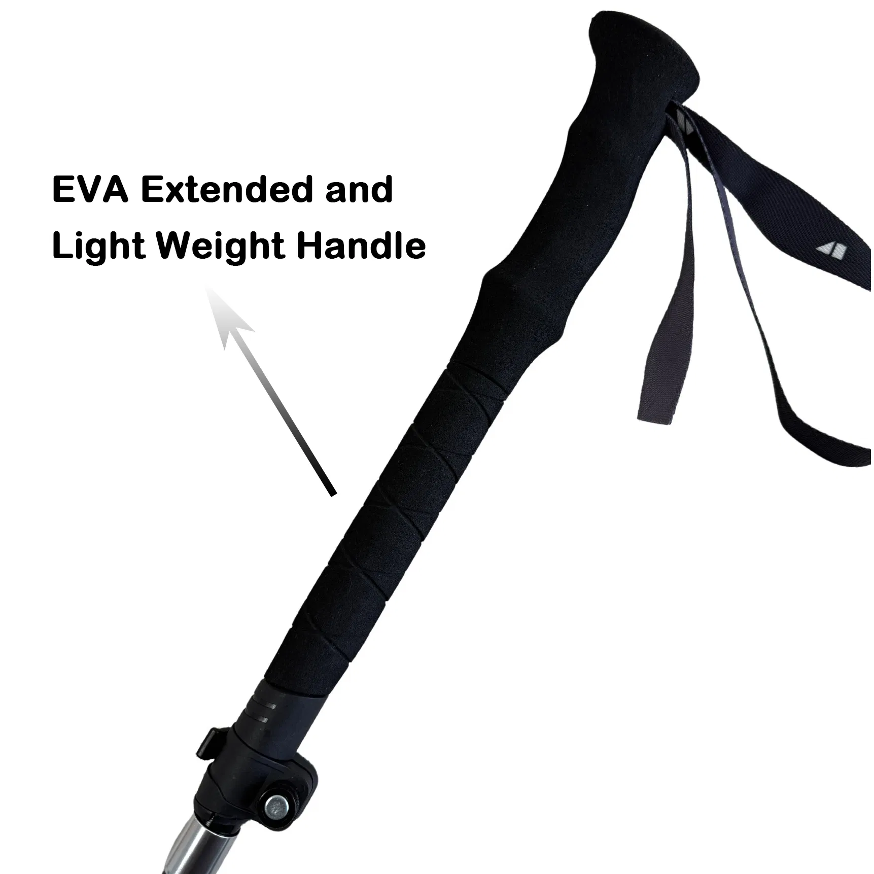 Tungsten Steel Tip Hiking Sticks Ultra-Light Telescopic Folding Non-Slip Adjustable Trekking Pole