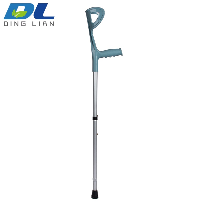 ISO 13485: 2016 Certification Portable Durable Telescoping Aluminum Forearm Crutch Ergonomic Walking Aid Suitable for Men, Women, and All Ages