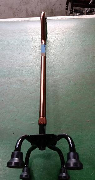 Bronze-Anodized Aluminum Wide-Arc Quad Stability Walking Cane