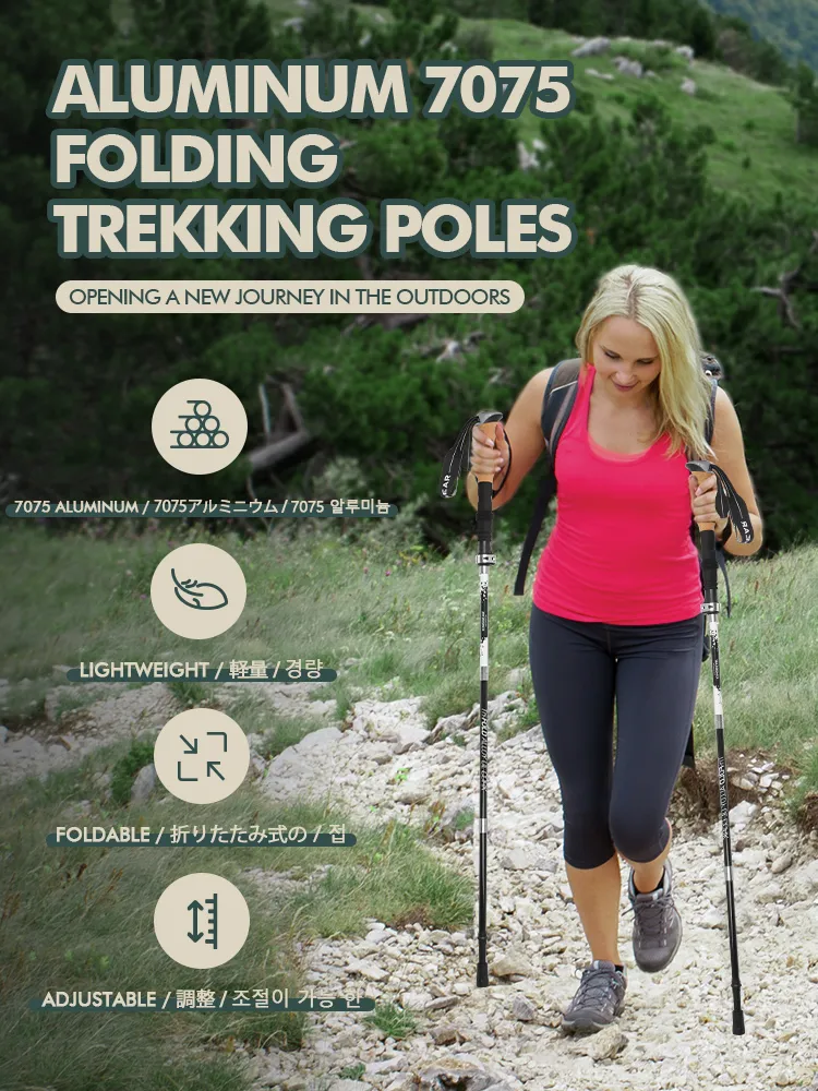 Folding Trekking Pole View 1