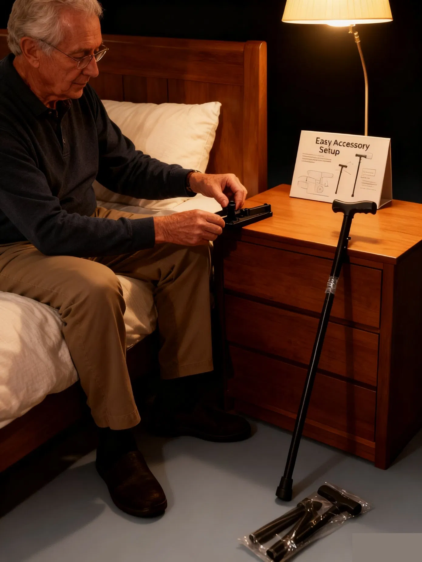 Rotatable Tip Walking Cane for Terrain Adaptation