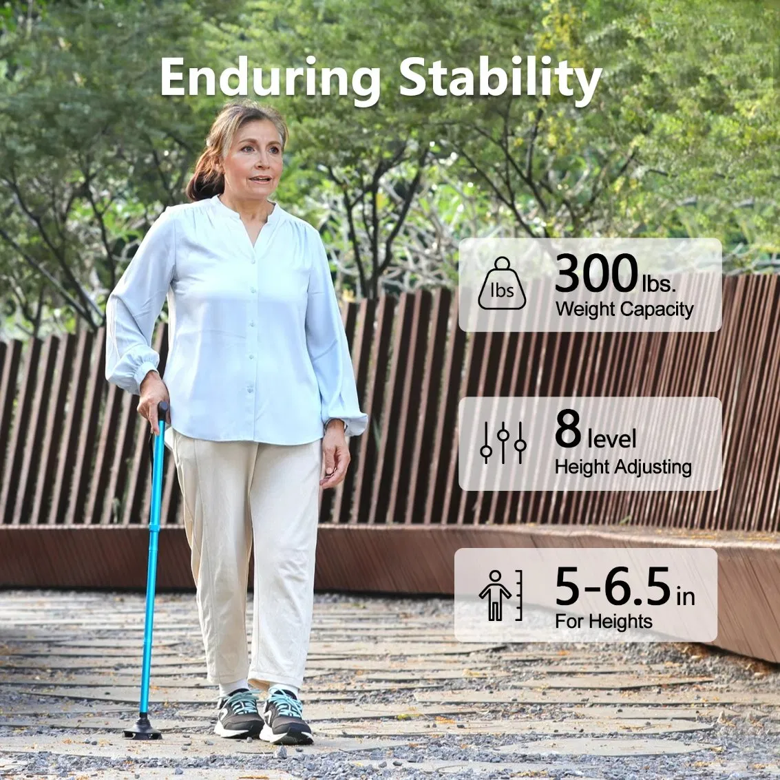 Rehaescort Portable Collapsible Lightweight Medical Supplies Adjust Crutch Walking Stick Foldable Walking Cane for The Elderly