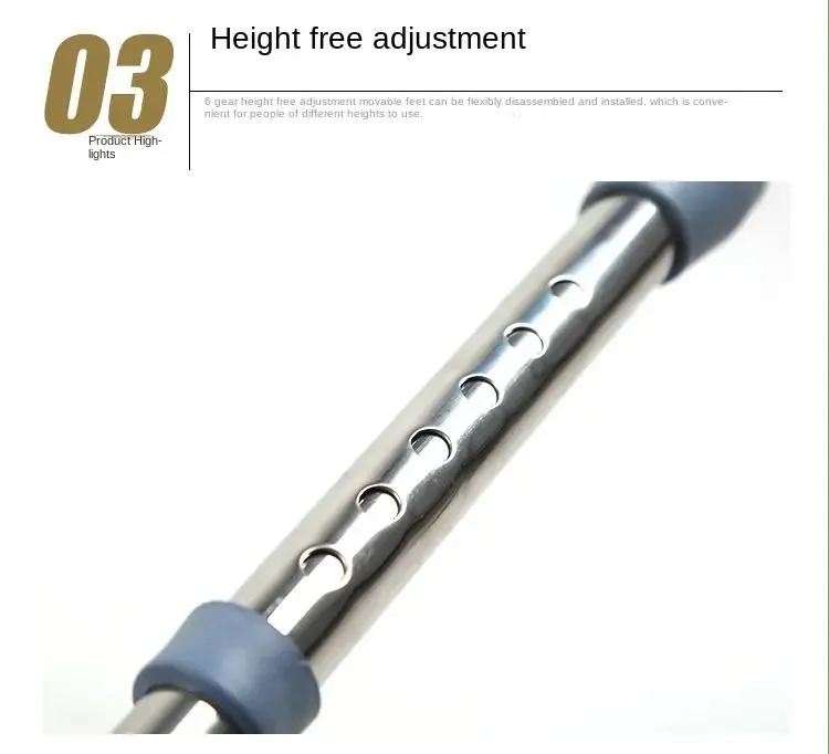 Adjustable Underarm Crutches Detail 1
